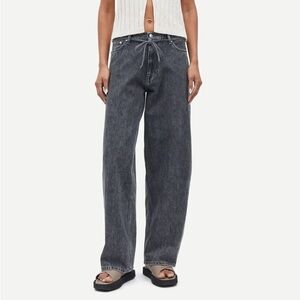 SAMSOE SAMSOE | SAHARPER LOOSE FIT JEAN WASHED BLACK (MULTIPLE SIZES)